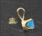 Preview: Anhänger 585 Gold aquamarin-blauer Topas 4,5,6,7mm